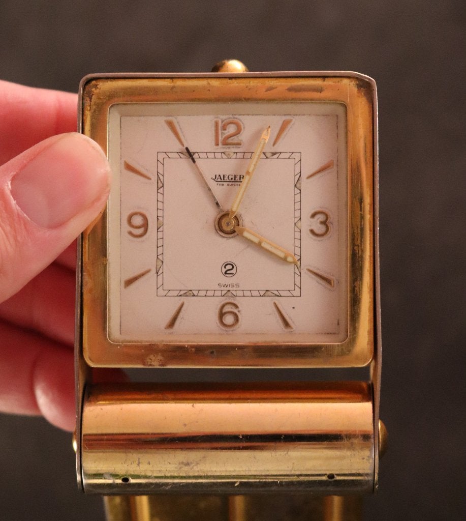 Réveil de voyage Jaeger vintage, Antiquités & Art, Antiquités | Horloges, Enlèvement ou Envoi