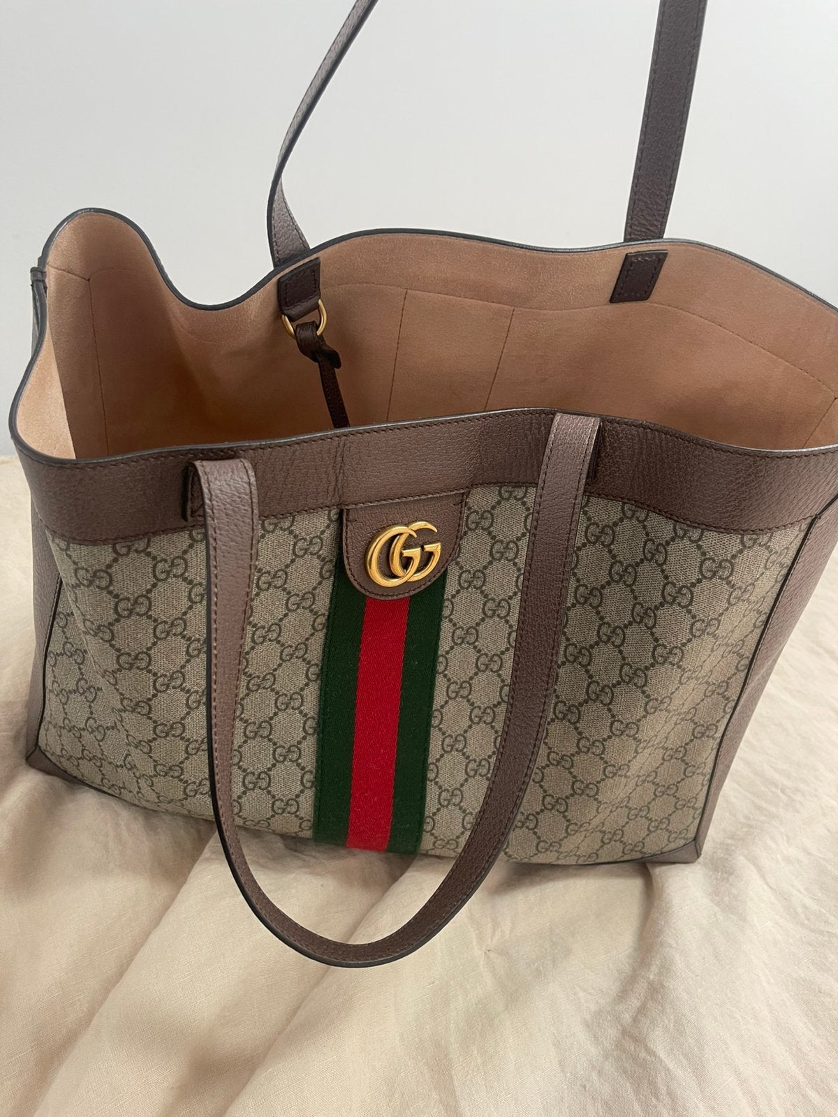 GUCCI OPHIDIA GG MEDIUM TOTE, Enlèvement ou Envoi, Neuf, Beige