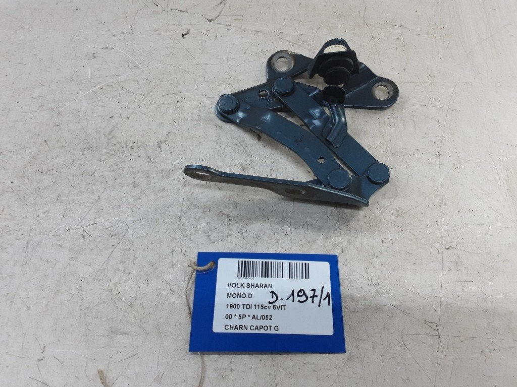 CHARNIERE DE CAPOT GAUCHE Volkswagen Sharan (7M8 / M9 / M6), Volkswagen, Mevr. I. Hauben, Utilisé, Rue de l'Espoir 34 34
4030  GRIVEGNÉE, BE