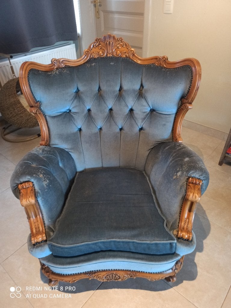 Fauteuil, Ophalen, Gebruikt, Barok, Minder dan 75 cm