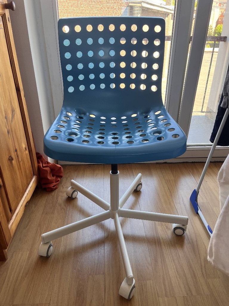 Chaise roulante de bureau, Enlèvement, Utilisé, Bleu, Chaise de bureau