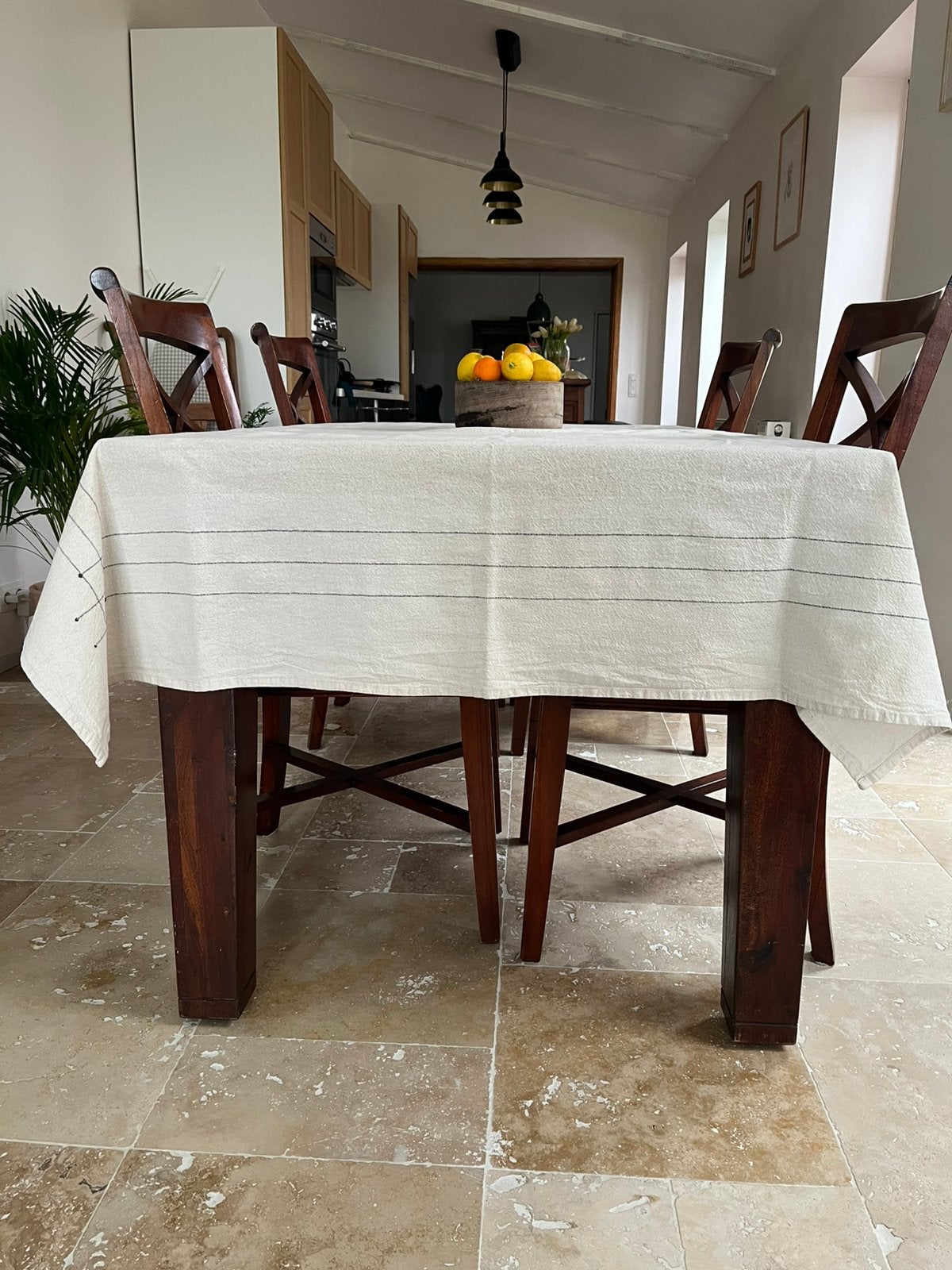 Table en bois massif avec ses quatre chaises, Ophalen, Gebruikt, 50 tot 100 cm, Vijf personen of meer