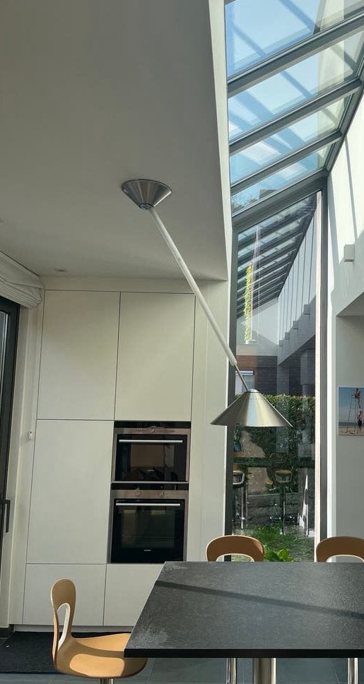 Lumina flip plafondlamp, Ophalen of Verzenden, Zo goed als nieuw, Metaal, E27 (groot)