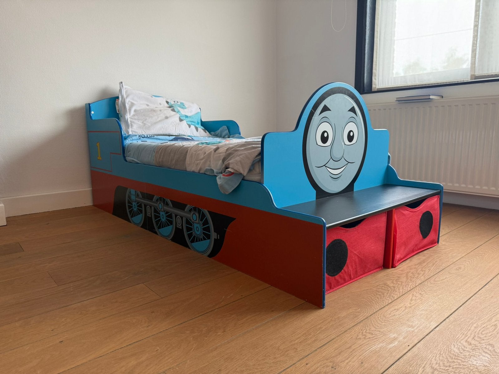 Kinderbed Thomas de Trein 70x140, Ophalen, Zo goed als nieuw, Matras