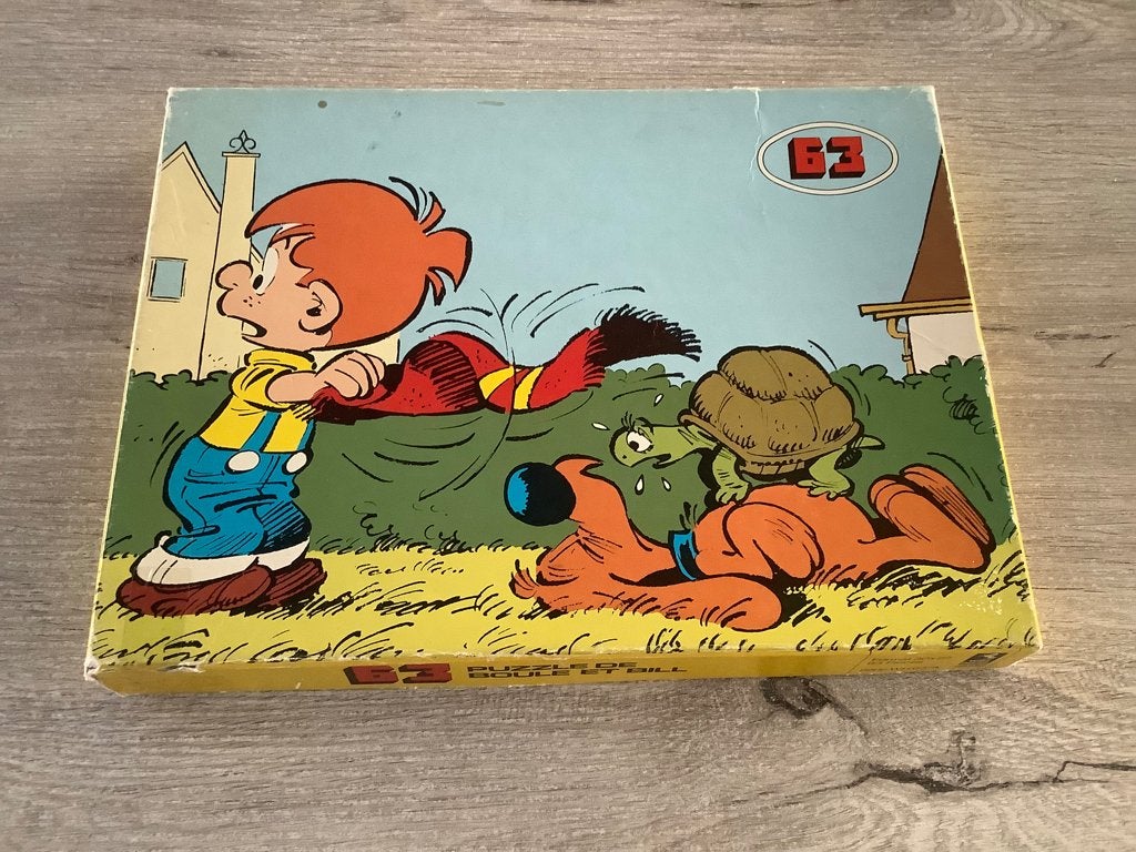 Puzzle vintage Bollie et Billie (63 pièces), Enlèvement ou Envoi, Autres personnages, Utilisé, Image, Affiche ou Autocollant