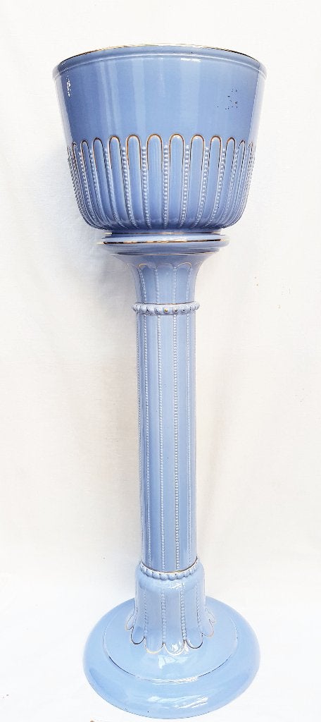 Mettlach Boch - Jugendstile Plantenzuil potstand., Antiek en Kunst, Ophalen