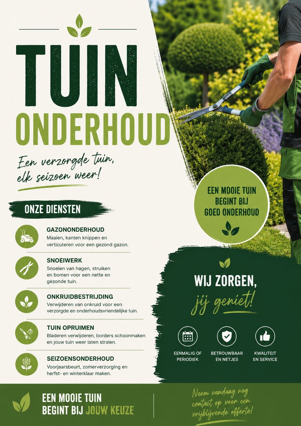 TUINONDERHOUD & KLUSDIENSTEN, Ophalen
