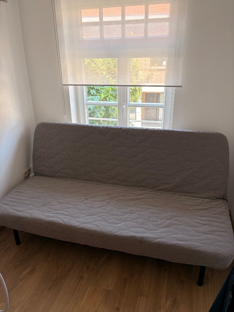 Slaapzetel / Klik-klak zetel – grijs, Ophalen, 140 cm, Zo goed als nieuw, Twijfelaar