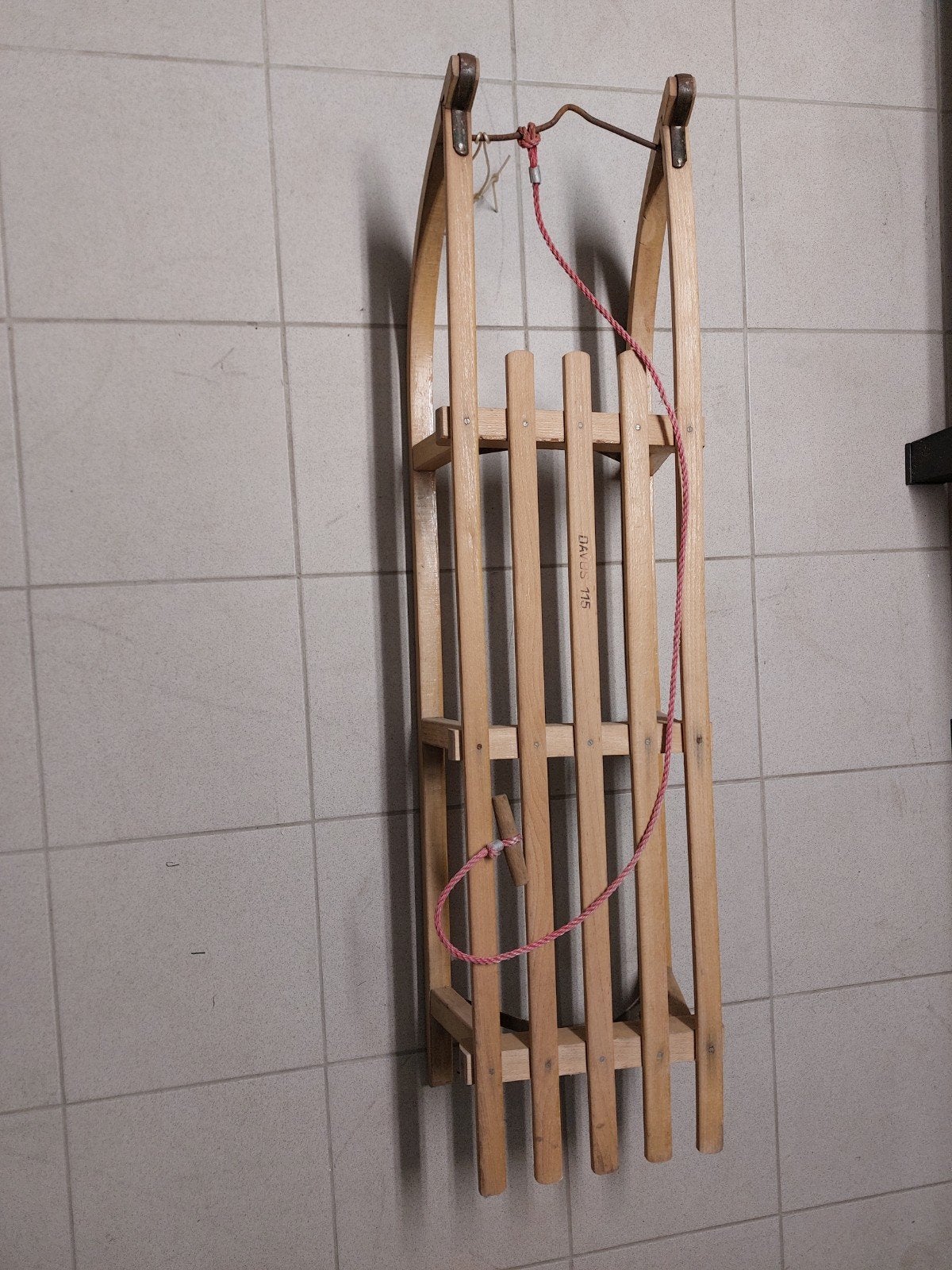 houten slee, Ophalen, Gebruikt, Hout