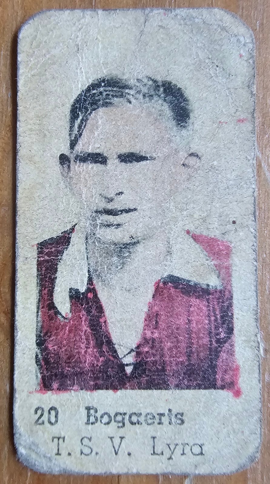1937 #20 Bogaerts (pre panini) Lyra Lierse Chromo Voetbal!, Ophalen of Verzenden, Gebruikt, Plaatje