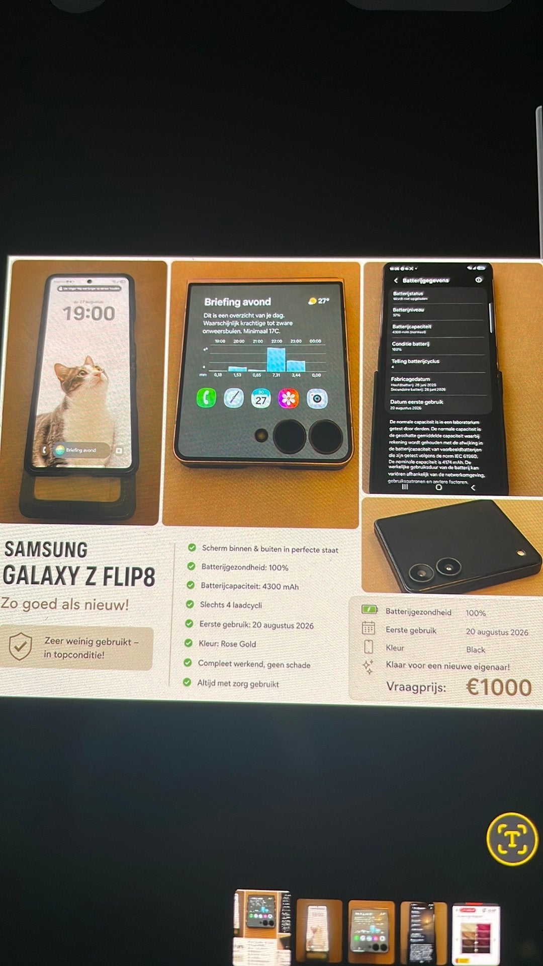 Roze samsung galaxy z flip8, Enlèvement, Comme neuf, Rose, Galaxy Z Flip
