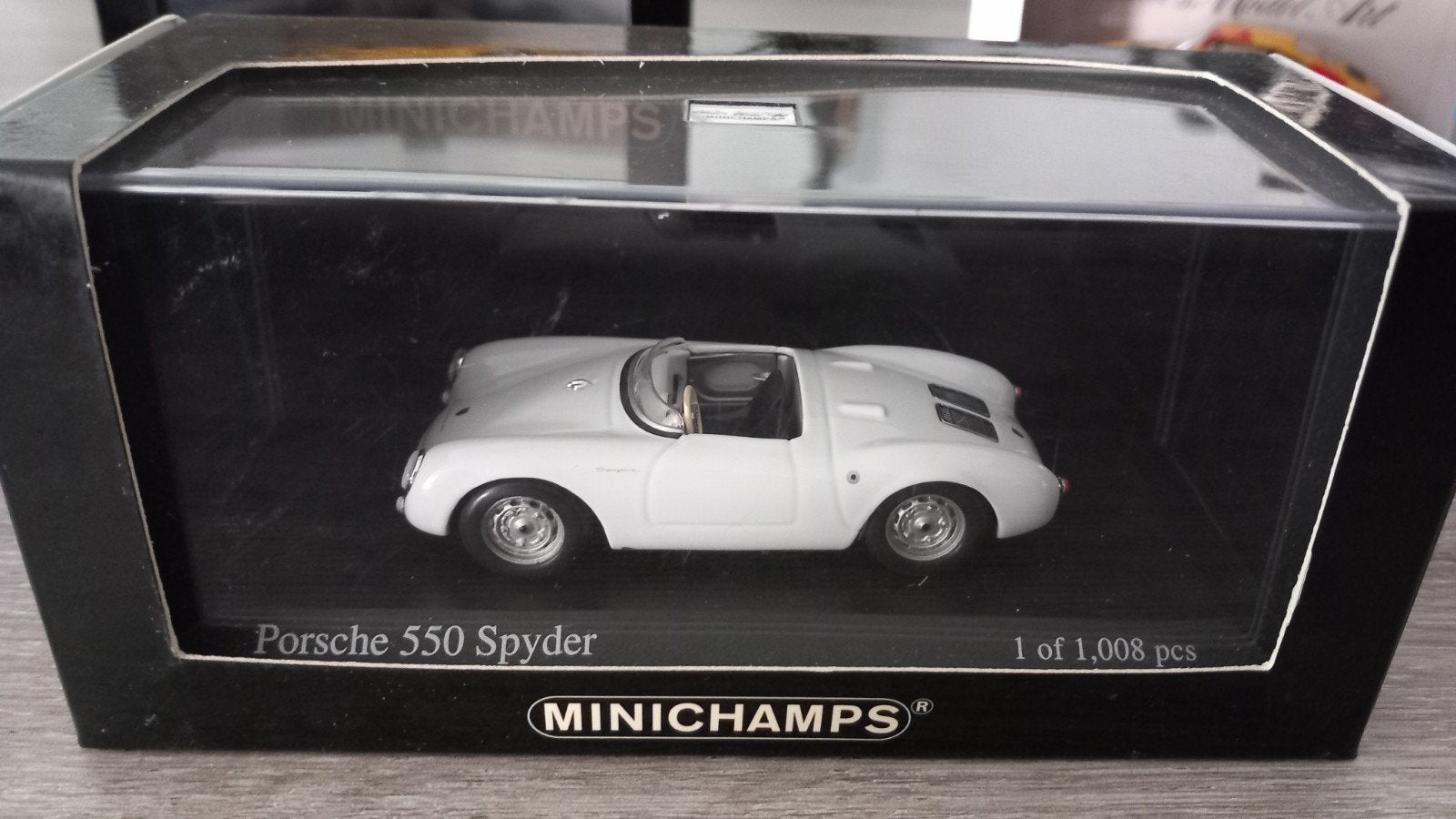 Minichamps Porsche 550 Spyder ( wit ) Limited edition 1:43, Enlèvement ou Envoi, Neuf, Voiture, MiniChamps