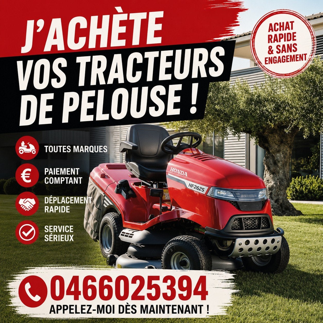 Bonjoure /Bonsoire J'ACHETE DE TRACTEURE DANS TOUT REGIONE B, Enlèvement
