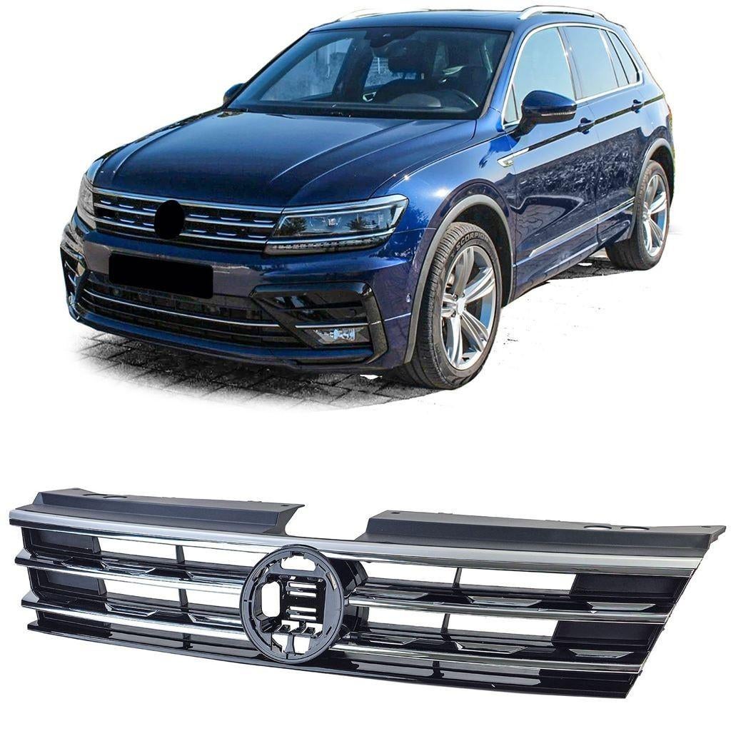 Sport Grill Voor Volkswagen Tiguan II Glans Zwart Chrome, Verzenden