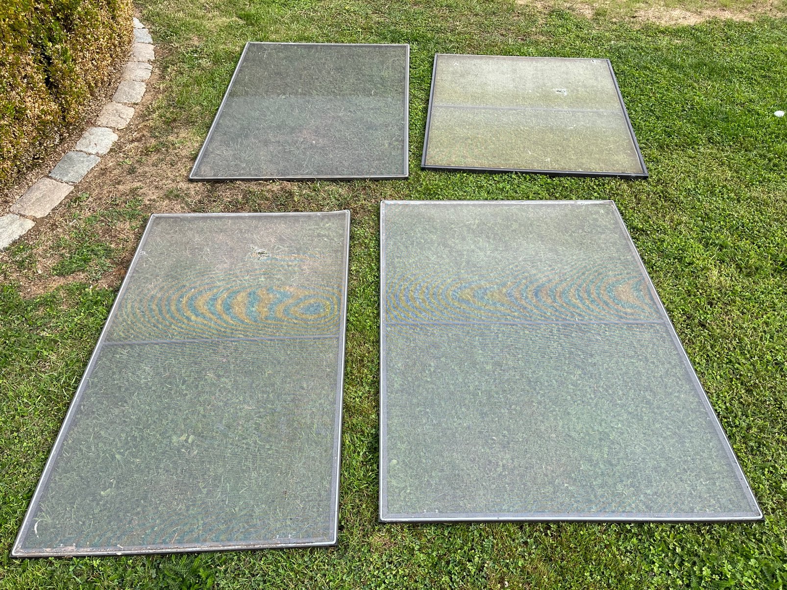 4 moustiquaires en aluminium, Enlèvement, Utilisé
