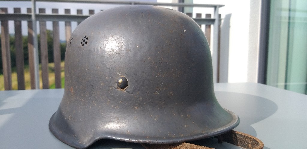 Casque allemand M34 DRK 1insigne, Collections, Enlèvement ou Envoi, Armée de terre, Casque ou Béret