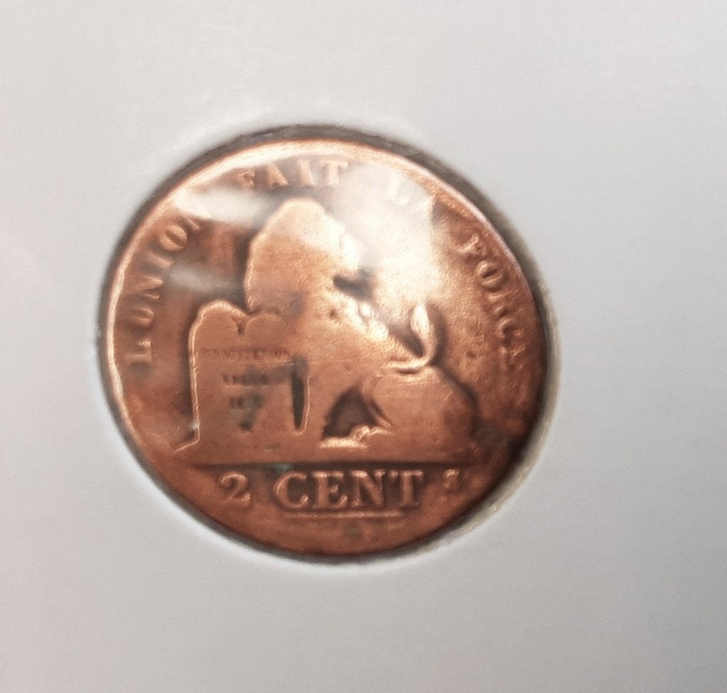 Belgique - 2 cents — 1864 Fr. (Réf 122). (Rare)., Enlèvement ou Envoi, Autre, Monnaie en vrac