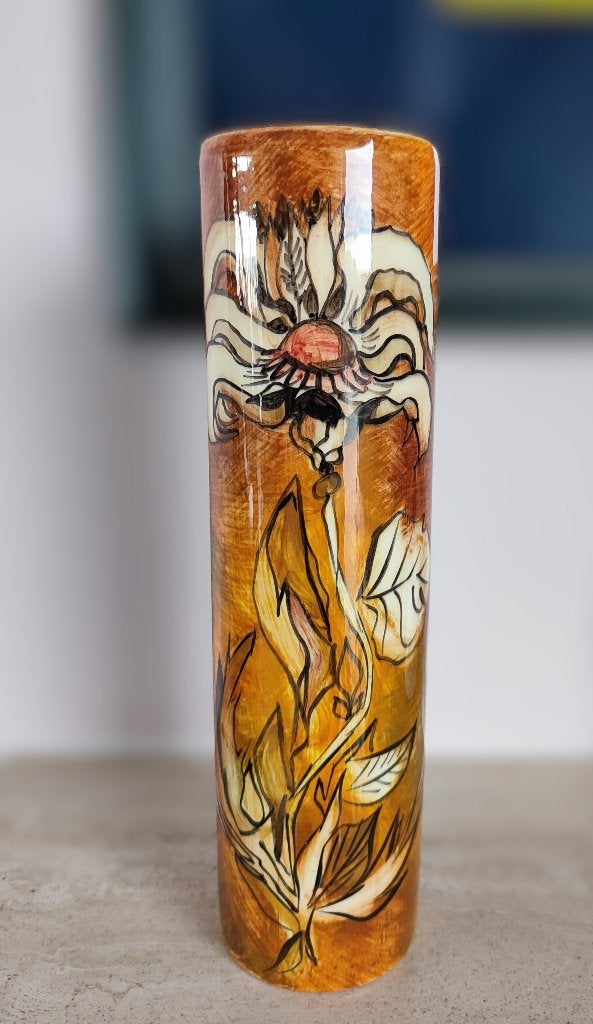 Vase tube, artiste Youen. Années 60-70. Impeccable, Enlèvement ou Envoi