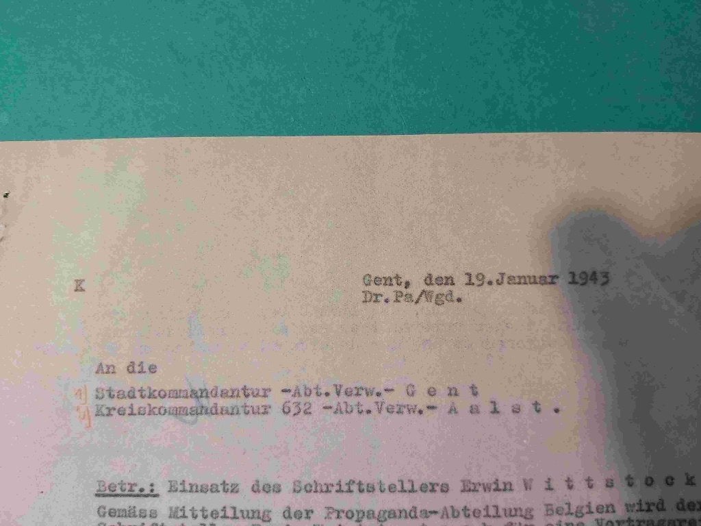 Vlaanderen Aalst Gent Sint-Niklaas Brief Oorlog 1940 1945, Verzenden, Landmacht
