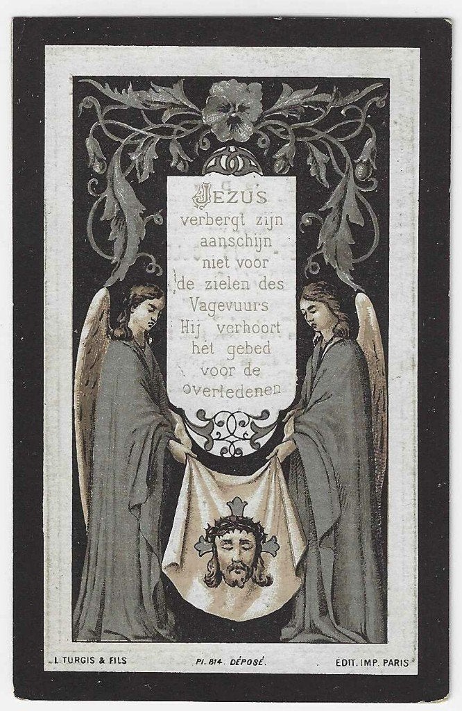 Nathalia Vervaet, Zeveneecken 1837 - Exaarde 1888, Ophalen of Verzenden, Bidprentje