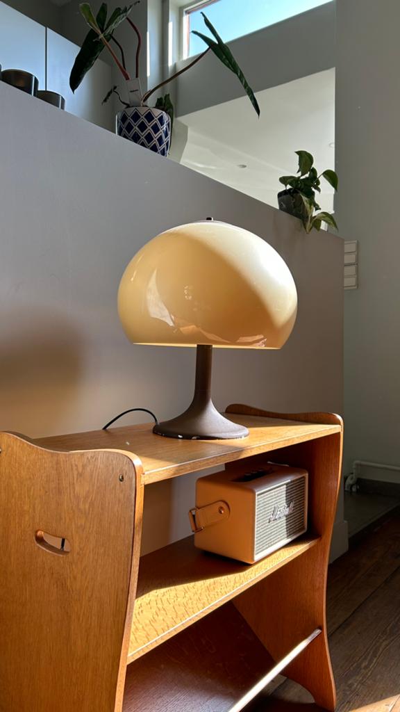 Lampe de table vintage Dijkstra en forme de champignon, Enlèvement, Utilisé, Space age, Métal