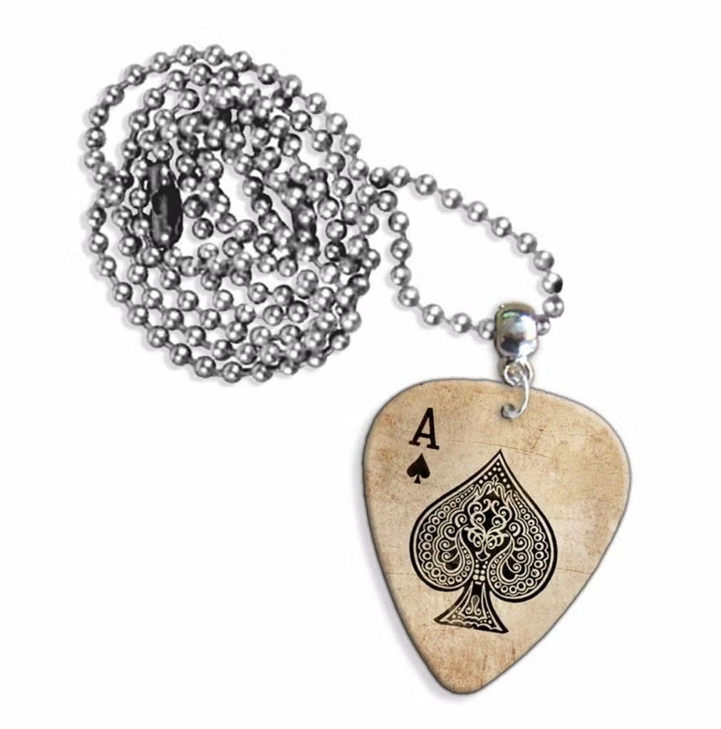 Plectrum ketting of keychain met afbeelding Ace of Spades, Verzamelen, Ophalen of Verzenden, Nieuw