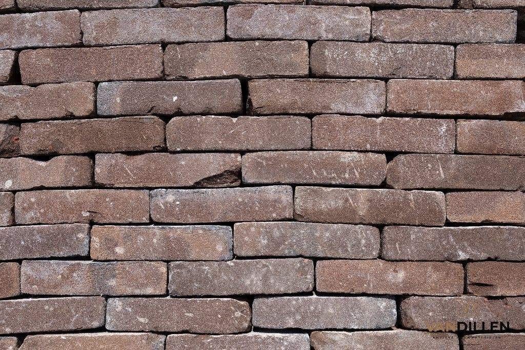 Briques anciennes violet-brun 20,5 x 4,5 cm - 90 m², Enlèvement, Comme neuf, Briques
