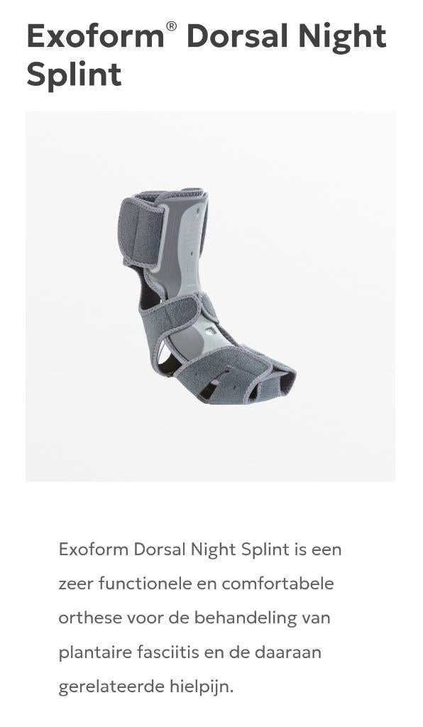 NIEUWE nachtspalk - (hulpmiddel bij fasciitis plantaris), Ophalen of Verzenden, Nieuw