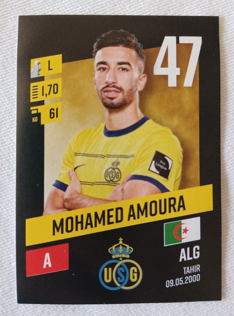 Sticker Mohamed Amoura (rookie) - Pro League 2023-2024, Ophalen of Verzenden, Zo goed als nieuw, Sticker