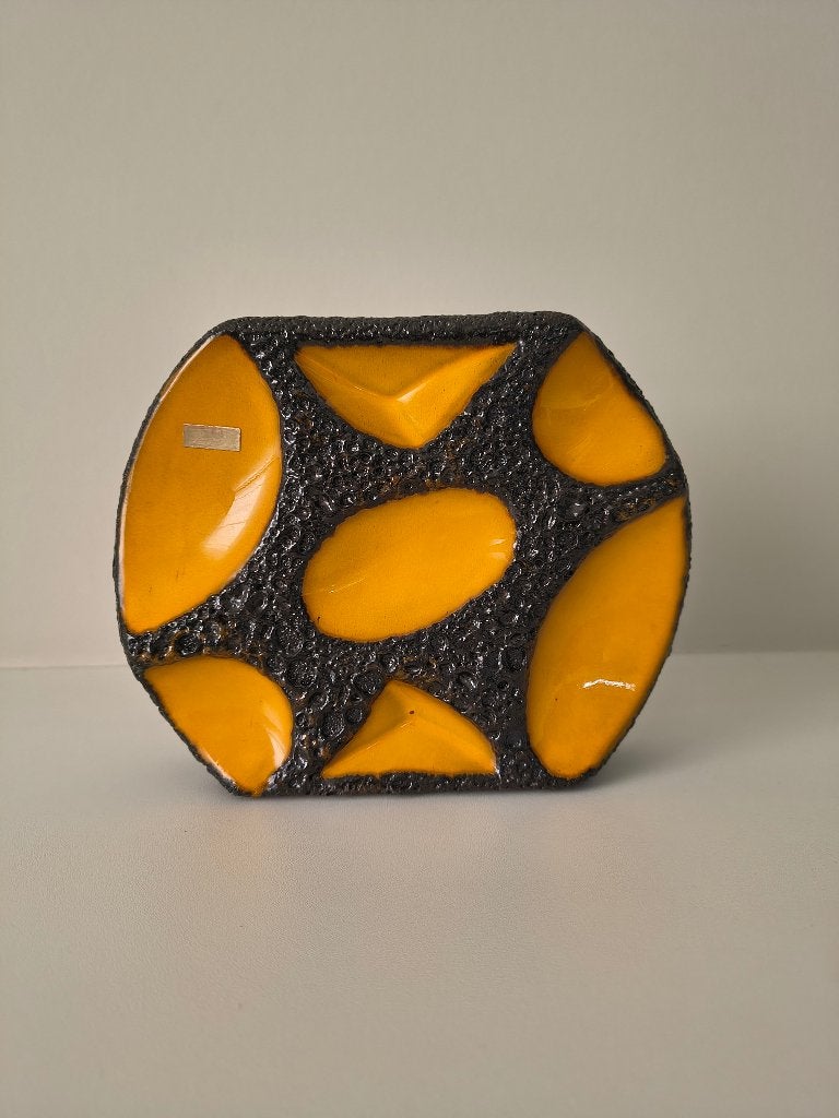 Roth keramiekvaas - model 310, Geel, Ophalen of Verzenden, Zo goed als nieuw, Steen/keramiek