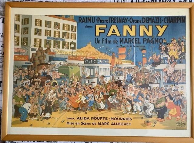Ingelijste posters uit de film FANNY (Marcel Pagnol), Verzamelen, Posters, Zo goed als nieuw, Film en Tv, A1 t/m A3, Rechthoekig Liggend