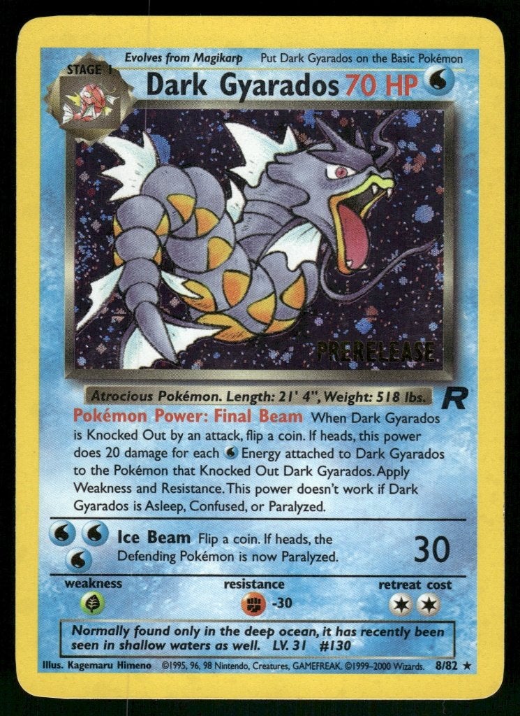 Dark Gyarados 8/82 - Team Rocket (NM), Hobby en Vrije tijd, Verzamelkaartspellen | Pokémon, Verzenden, Gebruikt