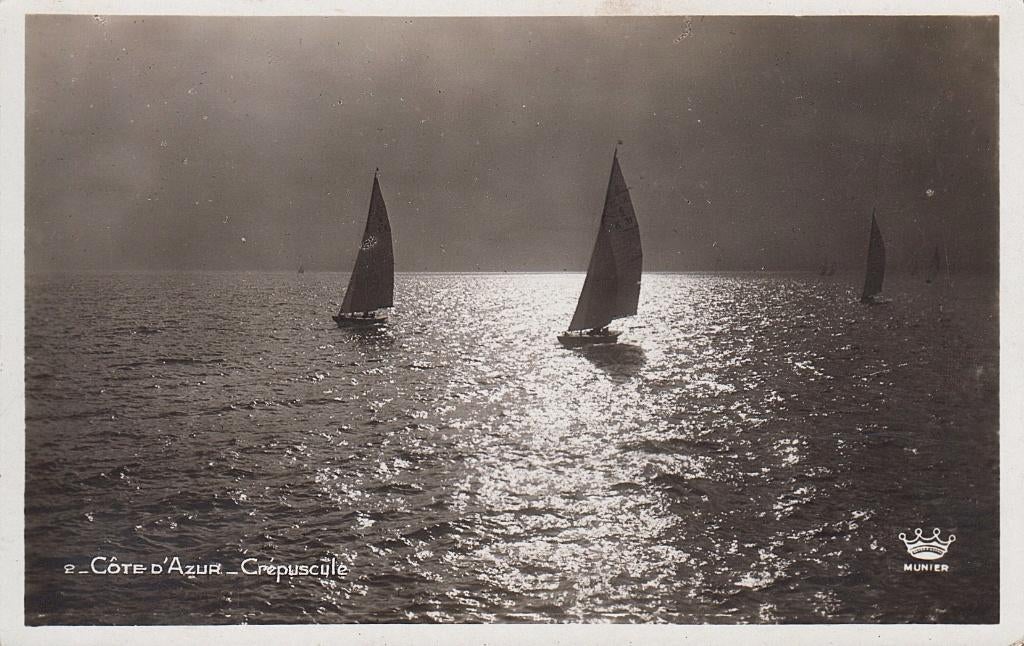 1939 - FRANCE - Côte d'Azur : Crépuscule, Collections, Cartes postales | Étranger, Affranchie, France, 1920 à 1940, Envoi