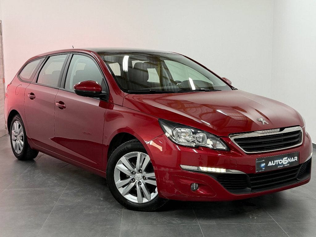 Peugeot 308 SW 1.6 BlueHDi - Navi - Airco - Carnet, Autos, Rouge, Euro 5, Achat, Entreprise