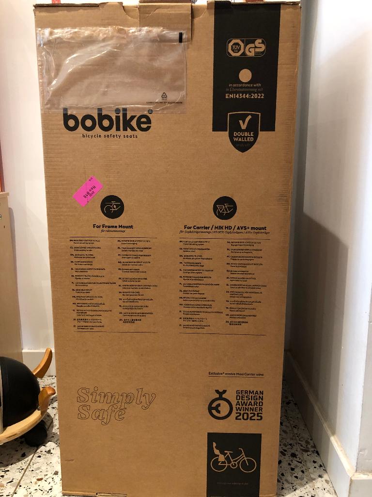 BOBIKE FIETSSTOEL, Neuf, Bobike Maxi One, Repose-pieds, 15 à 25 kg