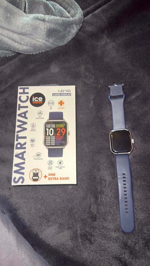 Ice watch silver android & apple, zie omschrijving, Bijoux, Sacs & Beauté, Montres connectées, Comme neuf, Android, Gris, Distance