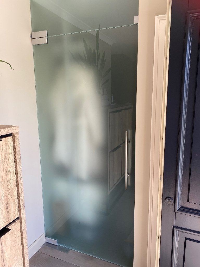 Melkwit glazen deur, Verre, Enlèvement, 200 à 215 cm, 100 à 120 cm