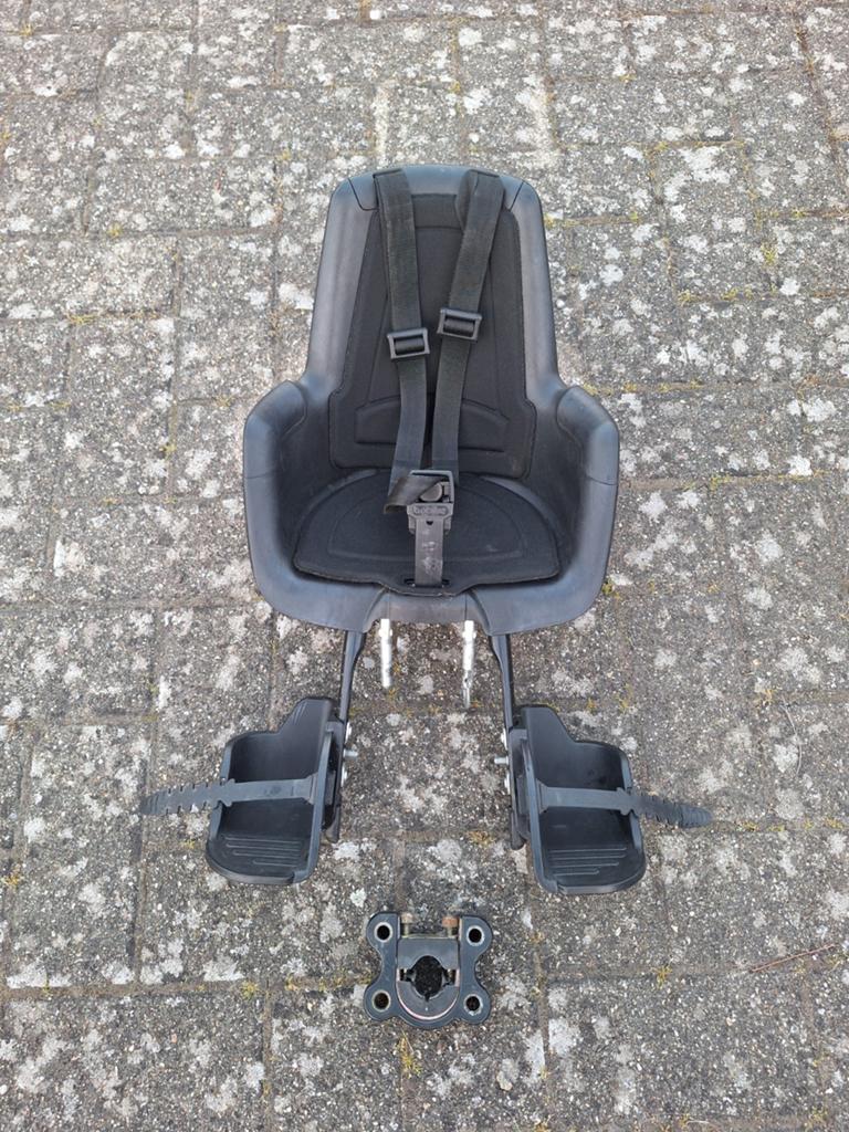 Siège de vélo pour bébé Bobike jusqu'à 3 ans, Vélos & Vélomoteurs, Siège avant, Enlèvement ou Envoi, Repose-pieds, Utilisé