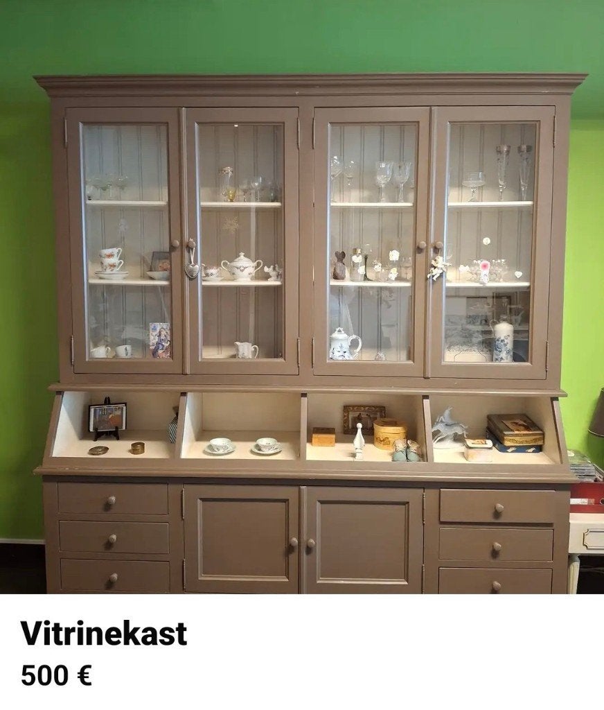 Vitrinekast, Ophalen, Gebruikt, Met lade(s), Flamand