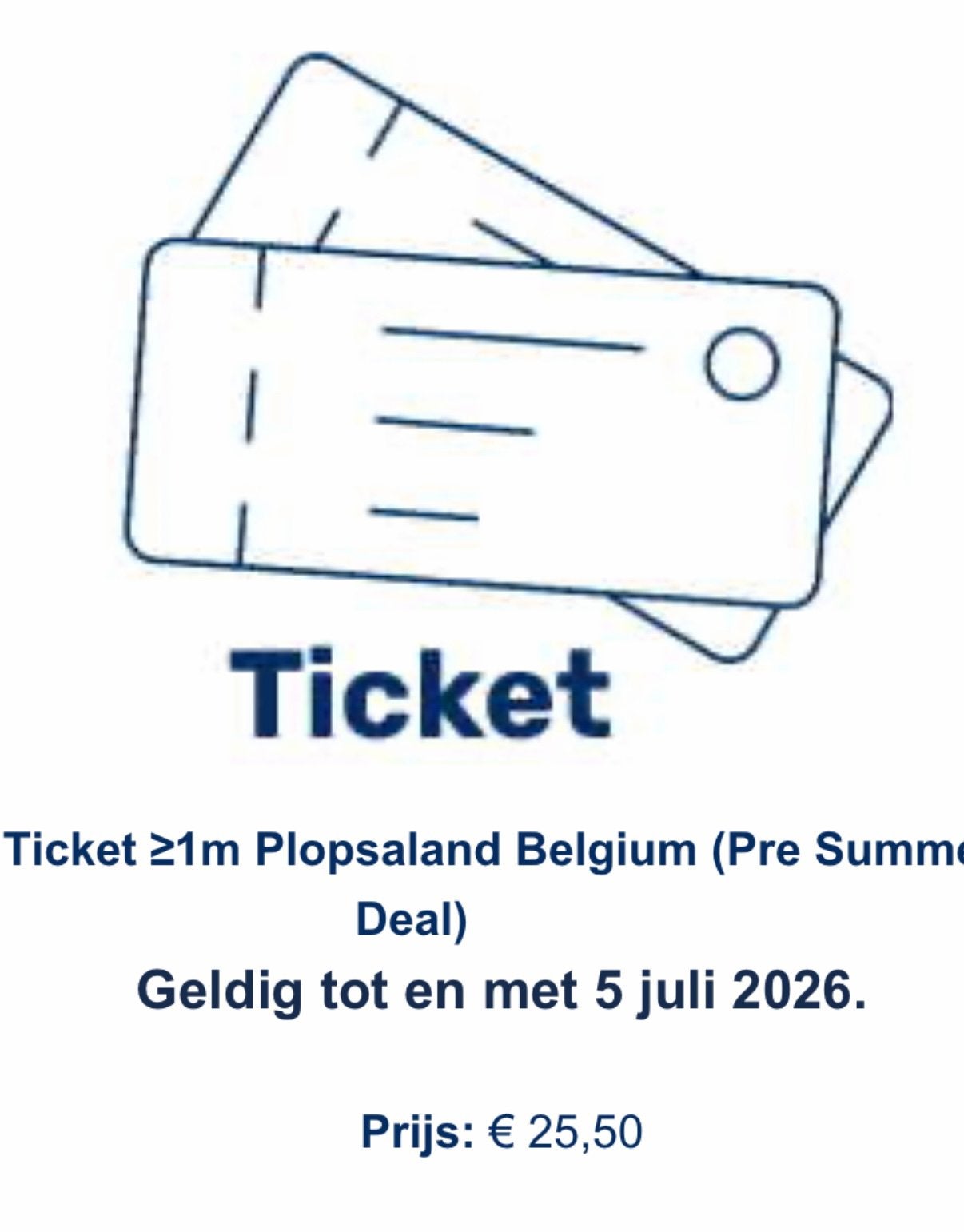 2 x Plopsa ticket VOOR VANDAAG, Trois personnes ou plus