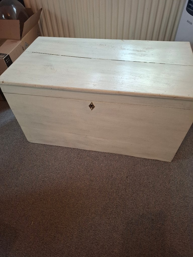 Prachtige authentieke houten opbergkoffer, Huis en Inrichting, Ophalen, Gebruikt, Hout
