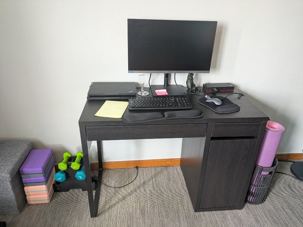 Bureau Ikea Micke noir 105 x 50, Maison & Meubles, 105 cm, Bureau d'ordinateur, 50 cm, Utilisé