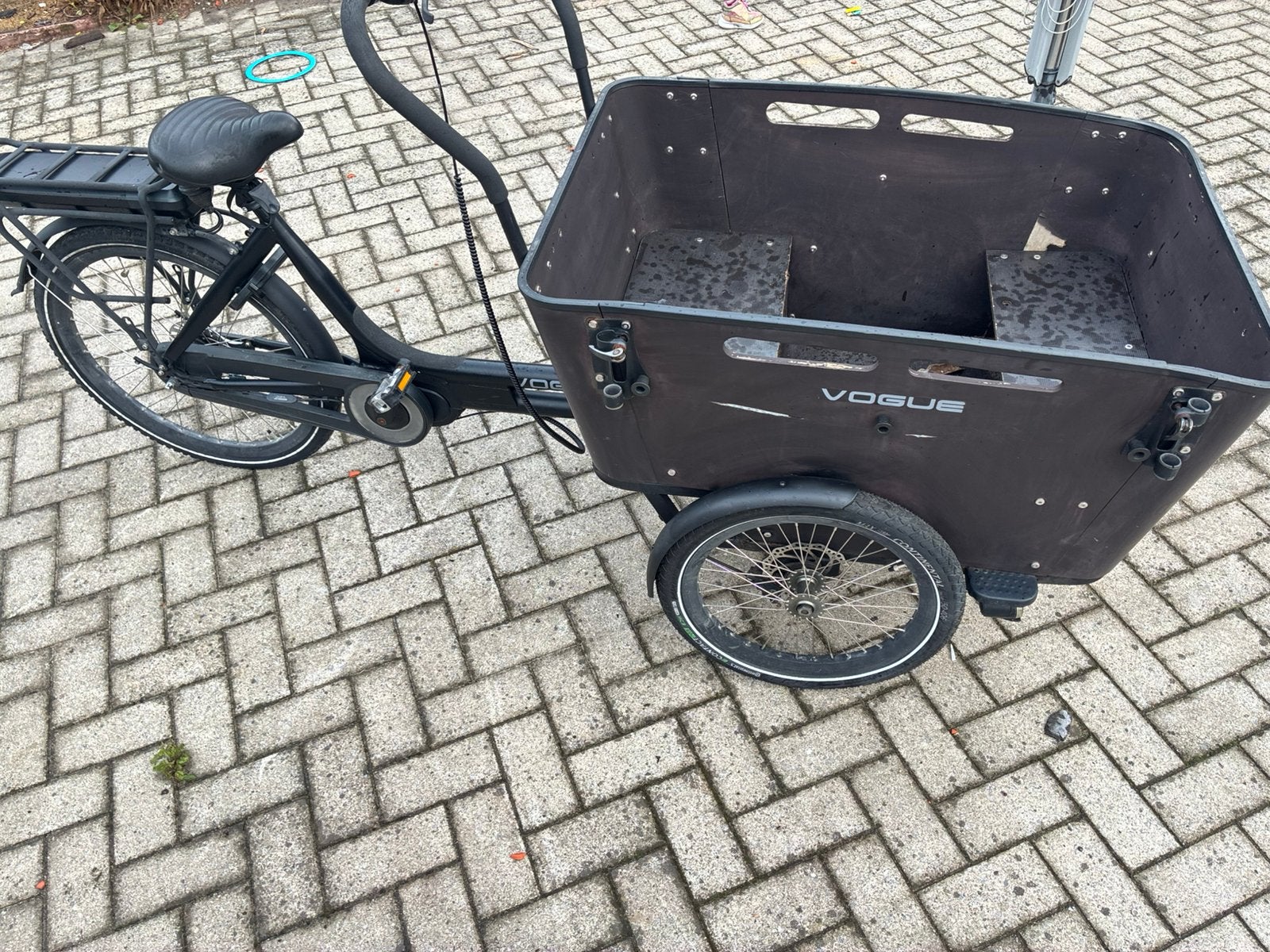 Vogue carry 3 elektrische bakfiets met middenmotor, Enlèvement ou Envoi, Utilisé, Électrique, Frein à disque