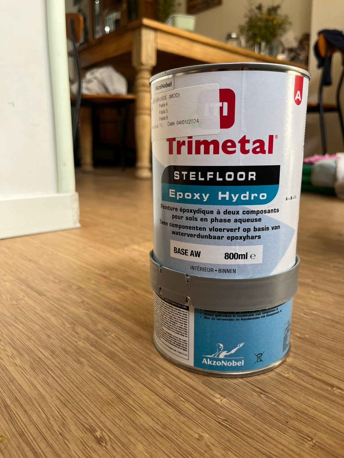 2 compenten verf Trimetal Epoxy, Doe-het-zelf en Bouw, Verf, Beits en Lak, Nieuw, Verf, Minder dan 5 liter, Roze, Ophalen