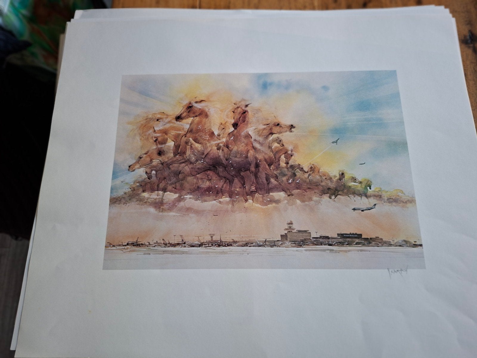 Prachtige kunstprint van Nenad V. Karpov Gesigneerd, Maison & Meubles, Enlèvement ou Envoi
