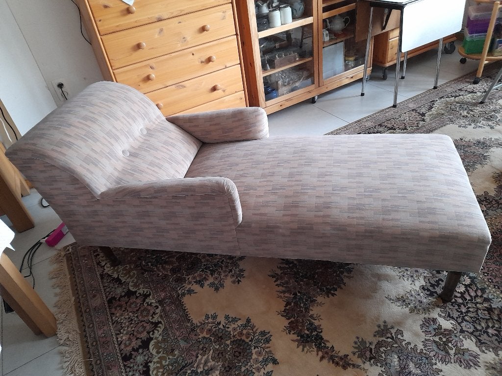 zetel te koop (chaise-longue), Huis en Inrichting, Ophalen, Gebruikt, Eenpersoons, Hout