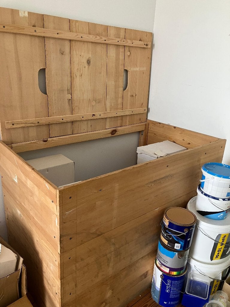 Solid wooden storage box, Ophalen, Gebruikt
