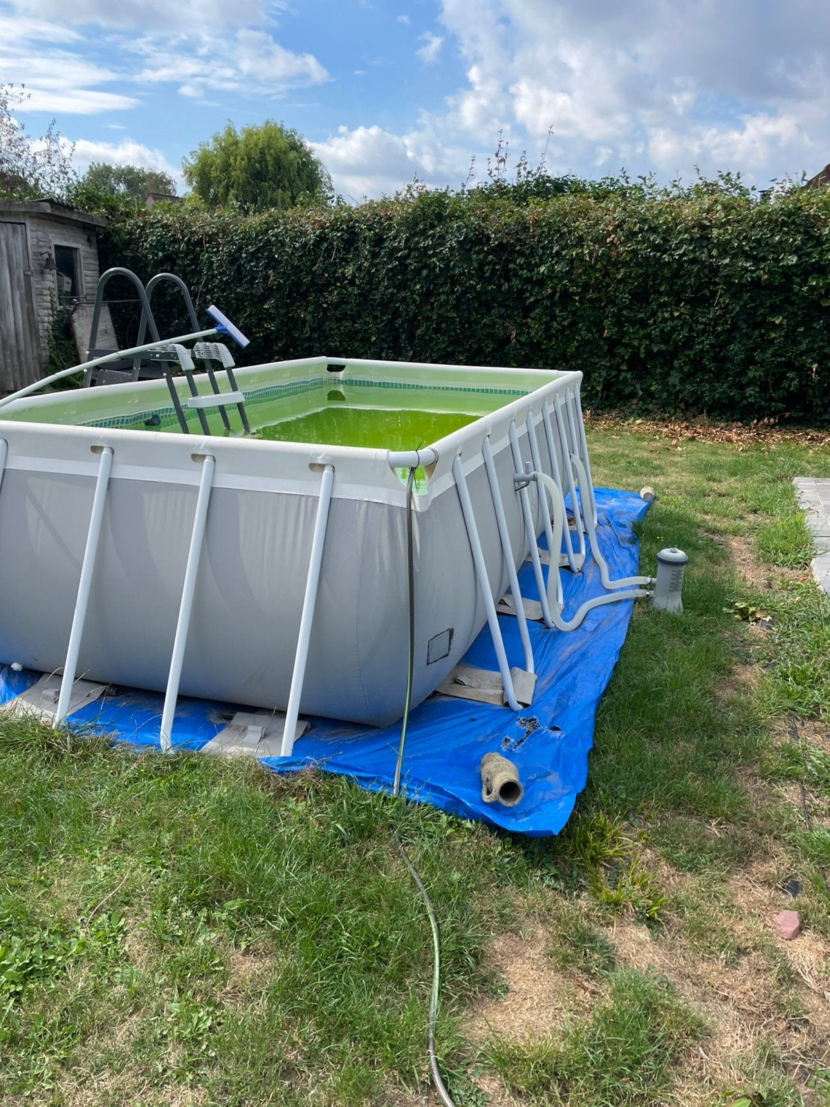 Piscine intex 4,88 m  2,44 m  1,07 m, Jardin & Terrasse, Enlèvement, Utilisé, 80 à 120 cm, Rectangulaire