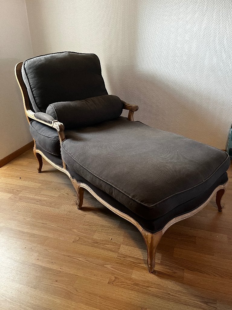 klassieke chaise longue / recamier, Maison & Meubles, Canapés | Sofas & Chaises Longues, Frans Landelijk, 150 cm ou plus, Moins de 150 cm