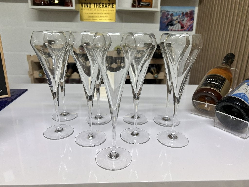 9 flûtes à champagne 20cl Chef & Sommelier - Open-Up Mikasa, Enlèvement